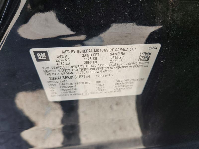 Продажа на аукционе авто 2015 Gmc Terrain, vin: 2GKALSEK0F6162734, номер лота: 53589736