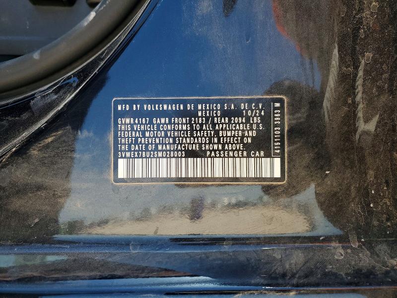 52900826 :رقم المزاد ، 3VWEX7BU2SM028003 vin ، 2025 Volkswagen Jetta مزاد بيع