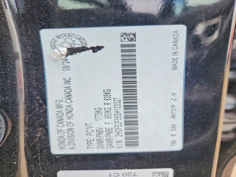 Продажа на аукционе авто 2025 Honda Civic, vin: 2HGFE2F55SH103327, номер лота: 52319626