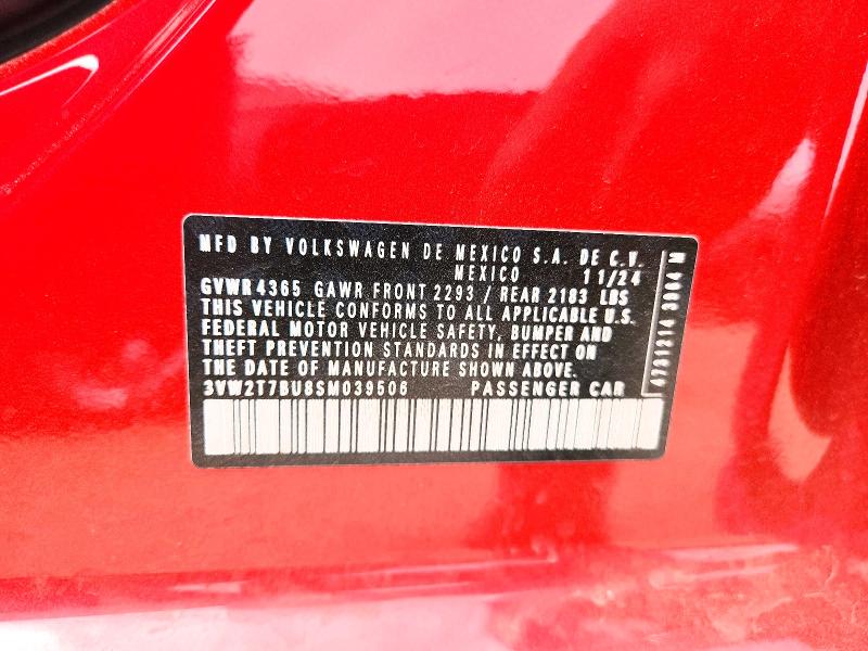 2025 Volkswagen Jetta მანქანა იყიდება აუქციონზე, vin: 3VW2T7BU8SM039506, აუქციონის ნომერი: 54591486
