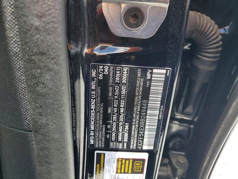 54593696 :رقم المزاد ، 4JGFF5KEXRB249448 vin ، 2024 Mercedes-benz Gls مزاد بيع
