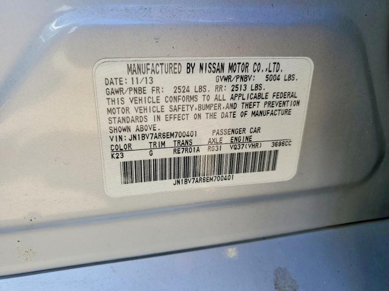 Продажа на аукционе авто 2014 Infiniti Q50, vin: JN1BV7AR6EM700401, номер лота: 53264926