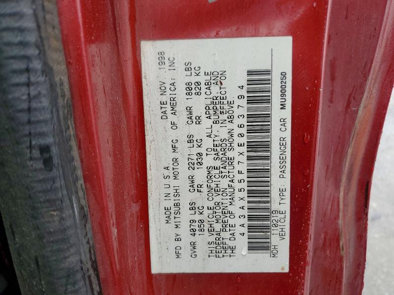 Aukcja sprzedaży 1999 Mitsubishi Eclipse, vin: 4A3AX55F7XE063794, numer aukcji: 54412066