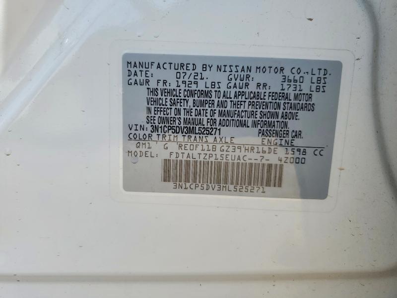 Продажа на аукционе авто 2021 Nissan Kicks, vin: 3N1CP5DV3ML525271, номер лота: 52576686