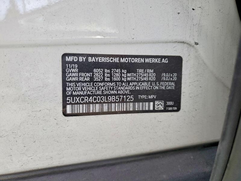 Продажа на аукционе авто 2020 Bmw X5, vin: 5UXCR4C03L9B57125, номер лота: 52234326