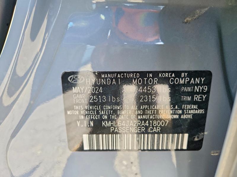 Продаж на аукціоні авто 2024 Hyundai Sonata, vin: KMHL64JA2RA418007, номер лоту: 53636116