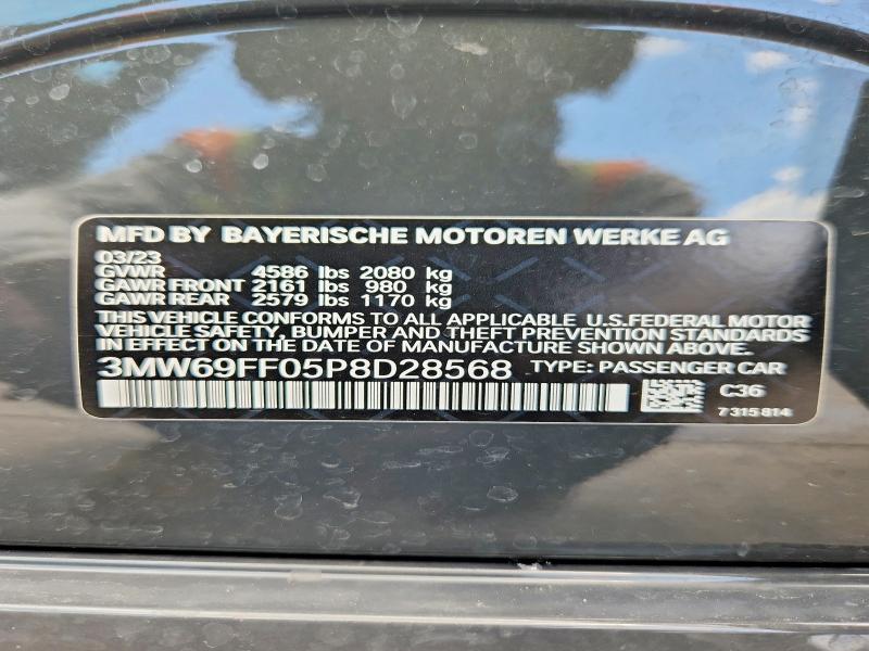 Продажа на аукционе авто 2023 Bmw 330i, vin: 3MW69FF05P8D28568, номер лота: 55048526