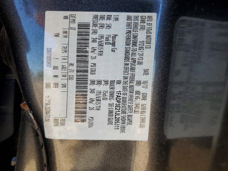 Продаж на аукціоні авто 2018 Ford Focus, vin: 1FADP3E21JL205311, номер лоту: 53239136