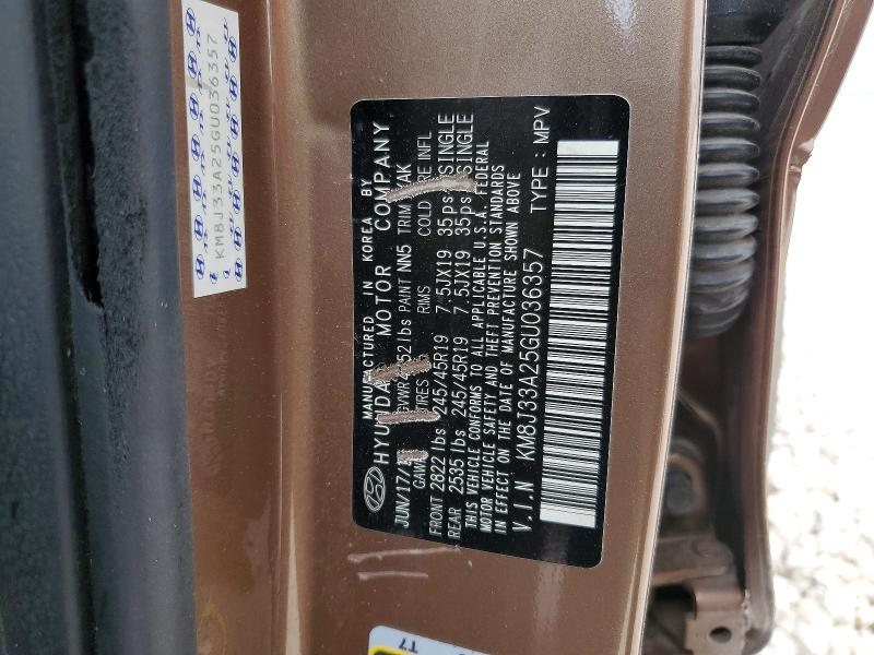 2016 Hyundai Tucson მანქანა იყიდება აუქციონზე, vin: KM8J33A25GU036357, აუქციონის ნომერი: 53922486