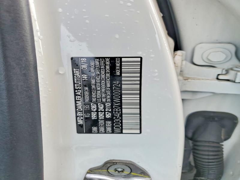 Aukcja sprzedaży 2019 Mercedes-benz A, vin: WDD3G4EB7KW000724, numer aukcji: 55223846