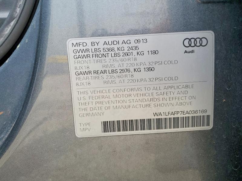 Продажа на аукционе авто 2014 Audi Q5, vin: WA1LFAFP7EA036169, номер лота: 55157966