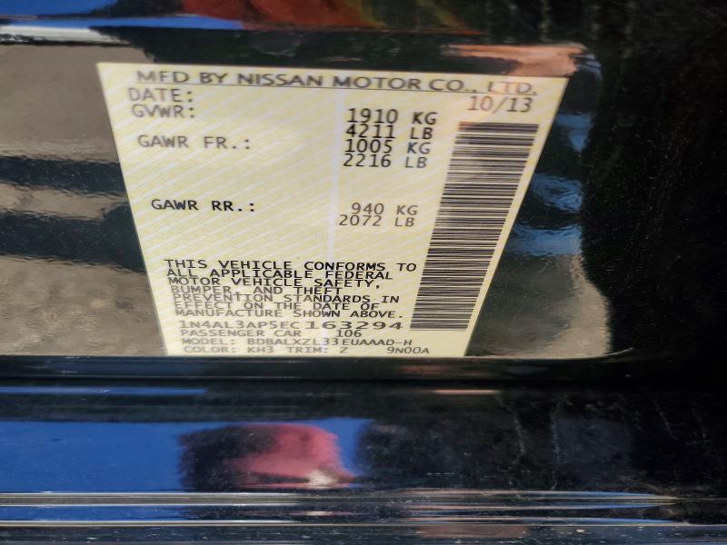 Aukcja sprzedaży 2014 Nissan Altima, vin: 1N4AL3AP5EC163294, numer aukcji: 52488276