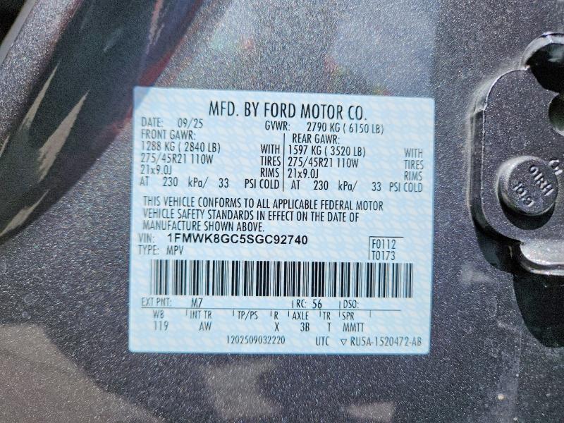 Продажа на аукционе авто 2025 Ford Explorer, vin: 1FMWK8GC5SGC92740, номер лота: 52744446