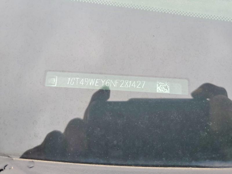 Aukcja sprzedaży 2022 Gmc Sierra, vin: 1GT49WEY6NF281427, numer aukcji: 52141336