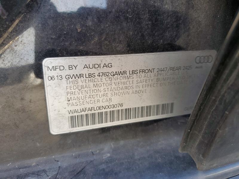 55246486 :رقم المزاد ، WAUAFAFL0EN003076 vin ، 2014 Audi A4 مزاد بيع