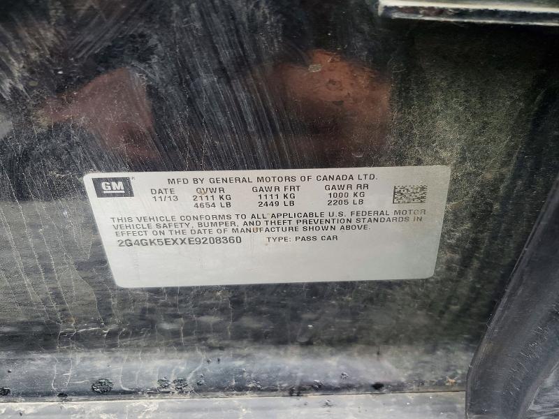 Продажа на аукционе авто 2014 Buick Regal, vin: 2G4GK5EXXE9208360, номер лота: 54310096