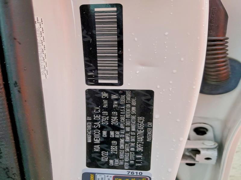 Продажа на аукционе авто 2022 Kia Forte, vin: 3KPF24AD7NE466438, номер лота: 51700296