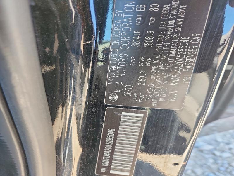 52897226 :رقم المزاد ، KNAFU4A20A5285046 vin ، 2010 Kia Forte مزاد بيع