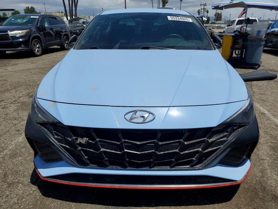 2022 Hyundai Elantra N მანქანა იყიდება აუქციონზე, vin: KMHLW4AK0NU008839, აუქციონის ნომერი: 55334026