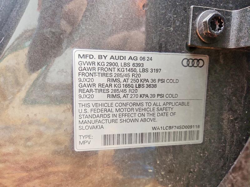 Продаж на аукціоні авто 2025 Audi Q7, vin: WA1LCBF74SD009116, номер лоту: 54355896