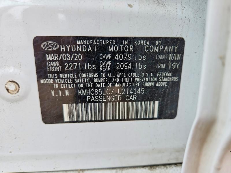 Aukcja sprzedaży 2020 Hyundai Ioniq, vin: KMHC85LC7LU214145, numer aukcji: 54859746