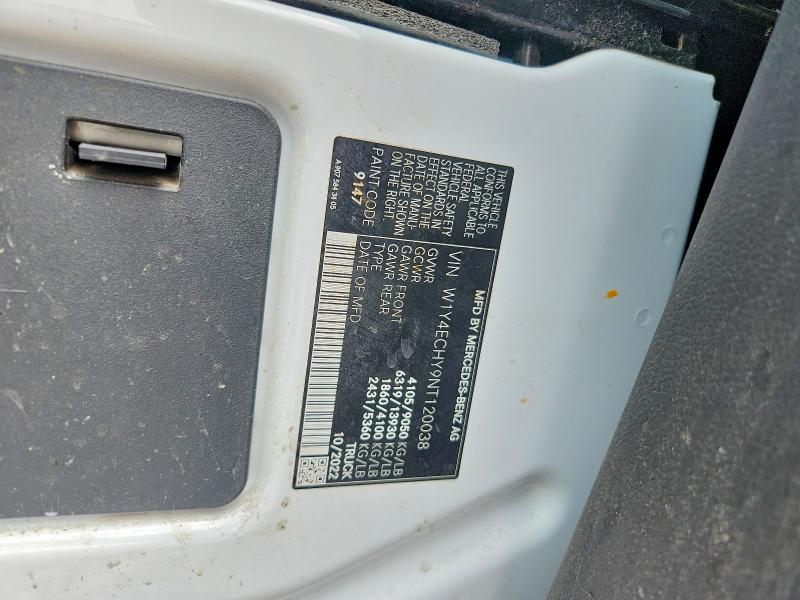 50898616 :رقم المزاد ، W1Y4ECHY9NT120038 vin ، 2022 Mercedes Benz Sprinter مزاد بيع