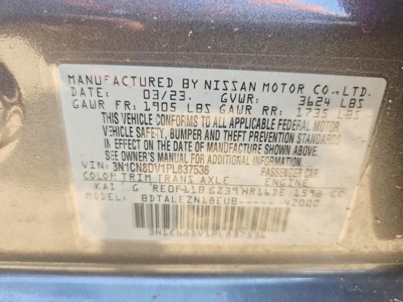 Aukcja sprzedaży 2023 Nissan Versa, vin: 3N1CN8DV1PL837536, numer aukcji: 54530016