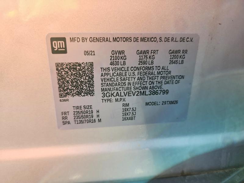 2021 Gmc Terrain მანქანა იყიდება აუქციონზე, vin: 3GKALVEV2ML386799, აუქციონის ნომერი: 52961636