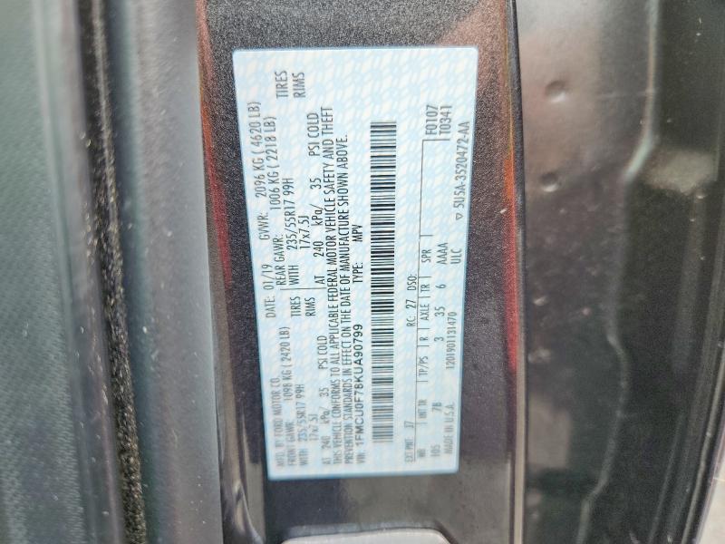 Продаж на аукціоні авто 2019 Ford Escape, vin: 1FMCU0F78KUA90799, номер лоту: 54791766