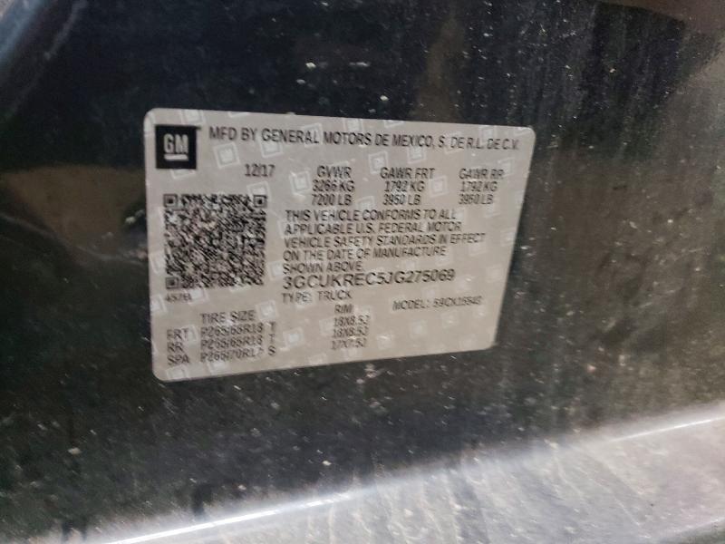Продажа на аукционе авто 2018 Chevrolet Silverado, vin: 3GCUKREC5JG275069, номер лота: 52150406