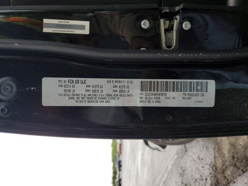 Aukcja sprzedaży 2019 Dodge Charger, vin: 2C3CDXHG8KH678753, numer aukcji: 52558576