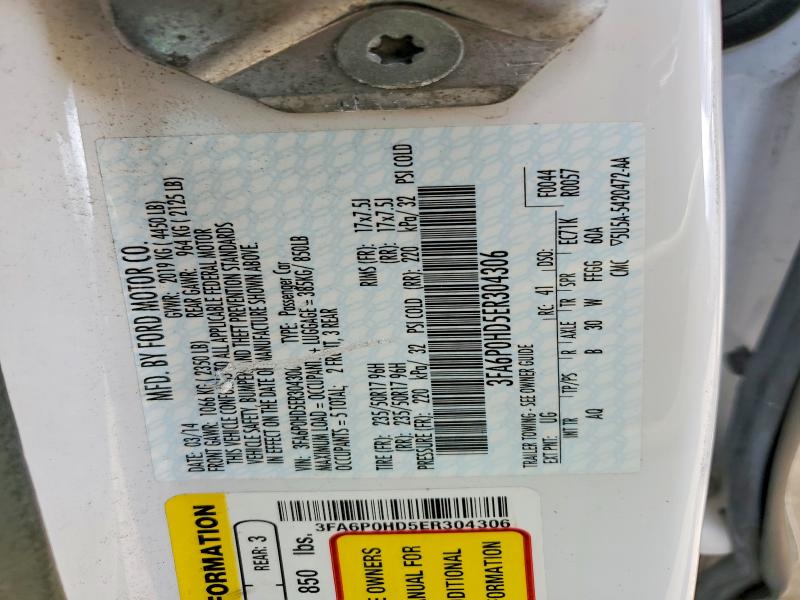 53402426 :رقم المزاد ، 3FA6P0HD5ER304306 vin ، 2014 Ford Fusion مزاد بيع
