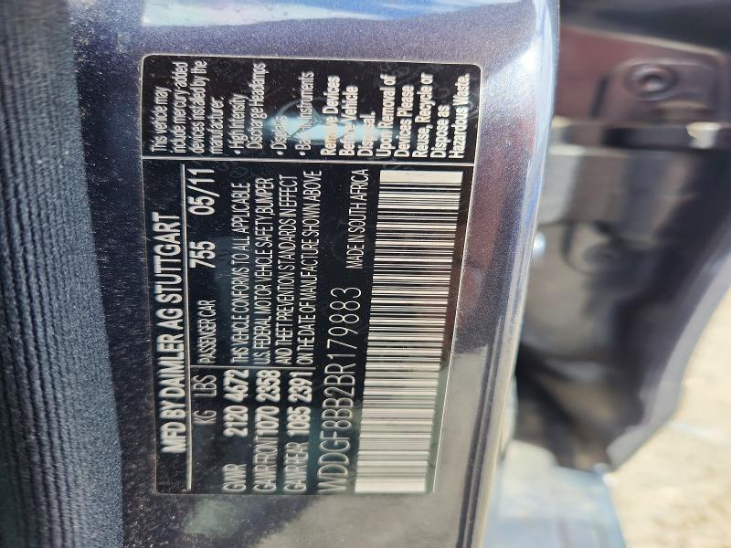 Aukcja sprzedaży 2011 Mercedes-benz C, vin: WDDGF8BB2BR179883, numer aukcji: 52162236