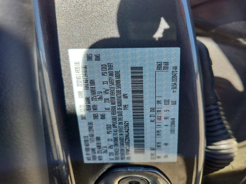 Продаж на аукціоні авто 2022 Ford Escape, vin: 1FMCU0EZ8NUA23921, номер лоту: 53397096
