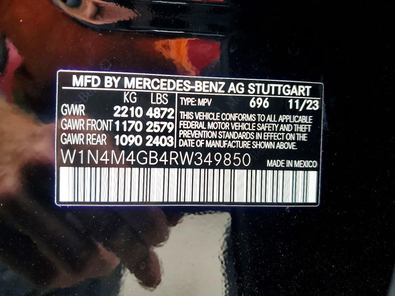 Auction sale of the 2024 Mercedes-benz Glb, vin: W1N4M4GB4RW349850, lot number: 52650676