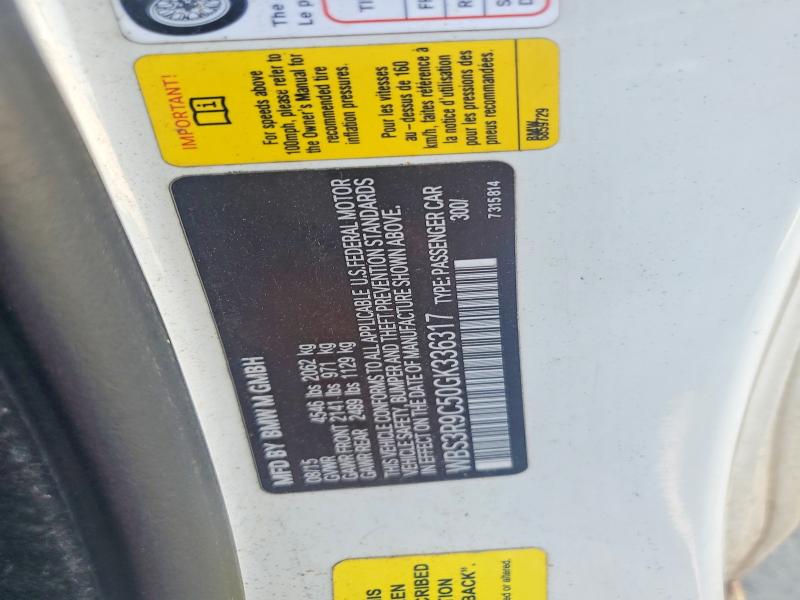 53936826 :رقم المزاد ، WBS3R9C50GK336317 vin ، 2016 Bmw M4 مزاد بيع