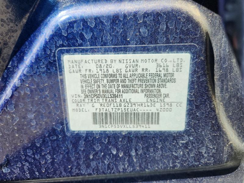 Aukcja sprzedaży 2020 Nissan Kicks, vin: 3N1CP5DVXLL539411, numer aukcji: 53215866