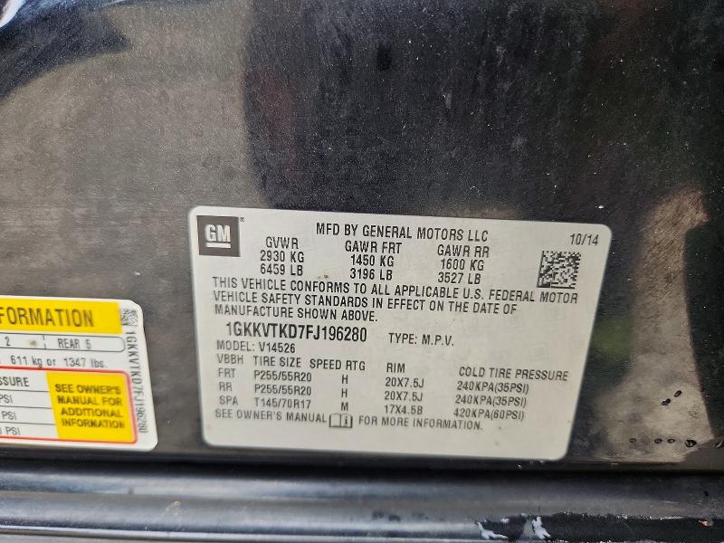 Продажа на аукционе авто 2015 Gmc Acadia, vin: 1GKKVTKD7FJ196280, номер лота: 53905516