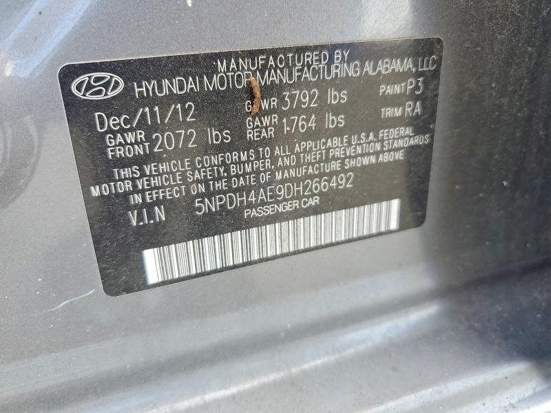 Aukcja sprzedaży 2013 Hyundai Elantra, vin: 5NPDH4AE9DH266492, numer aukcji: 53081536