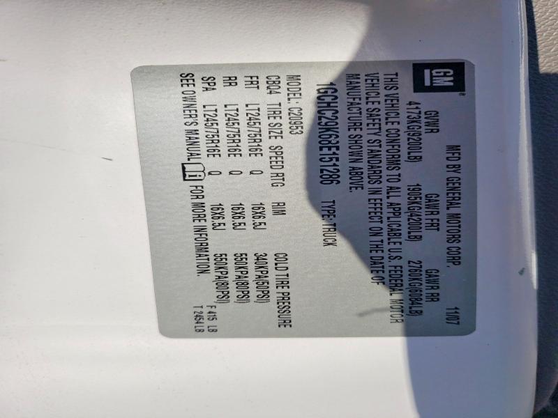 2008 Chevrolet Silverado მანქანა იყიდება აუქციონზე, vin: 1GCHC29K68E151286, აუქციონის ნომერი: 53355156