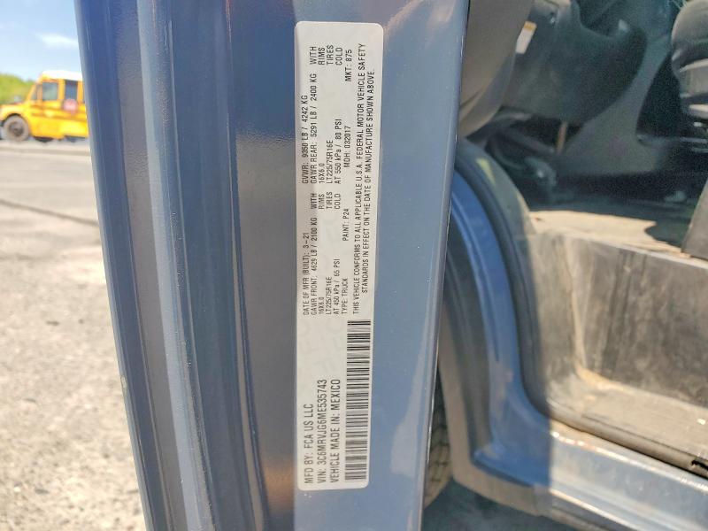Aukcja sprzedaży 2021 Ram Promaster 3500, vin: 3C6MRVJG6ME535743, numer aukcji: 51324576
