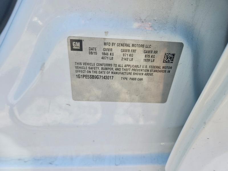 Продажа на аукционе авто 2016 Chevrolet Cruze Limited, vin: 1G1PE5SB9G7143017, номер лота: 54651966