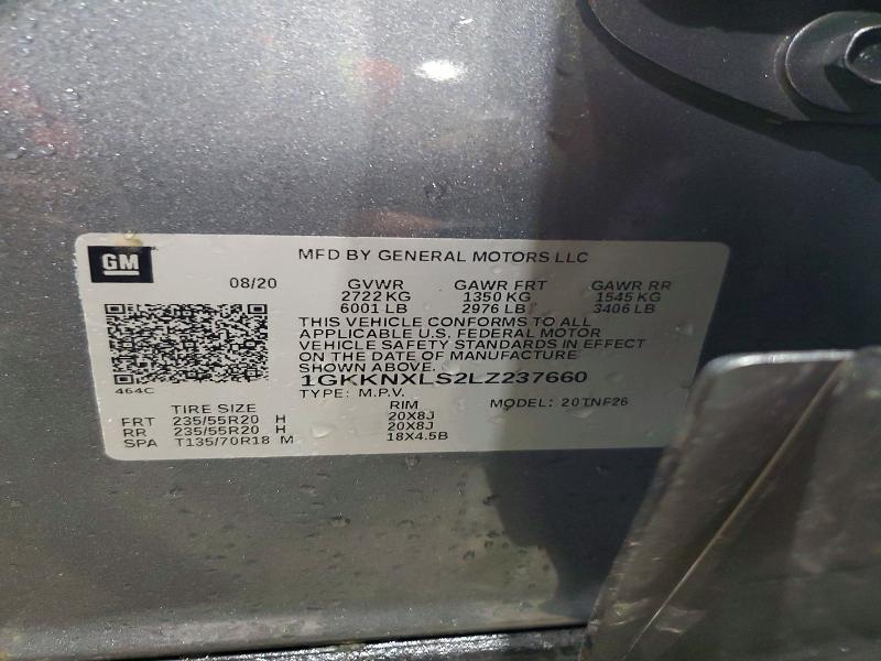 2020 Gmc Acadia მანქანა იყიდება აუქციონზე, vin: 1GKKNXLS2LZ237660, აუქციონის ნომერი: 54822646