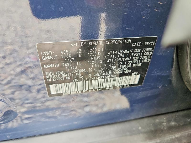 Aukcja sprzedaży 2025 Subaru Outback, vin: 4S4BTAFC9S3136163, numer aukcji: 54487126