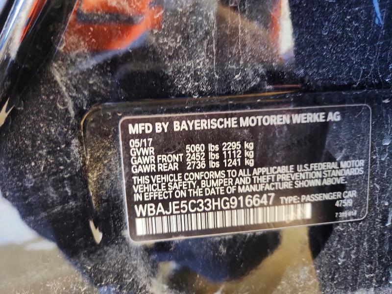 Продажа на аукционе авто 2017 Bmw 540, vin: WBAJE5C33HG916647, номер лота: 53799606