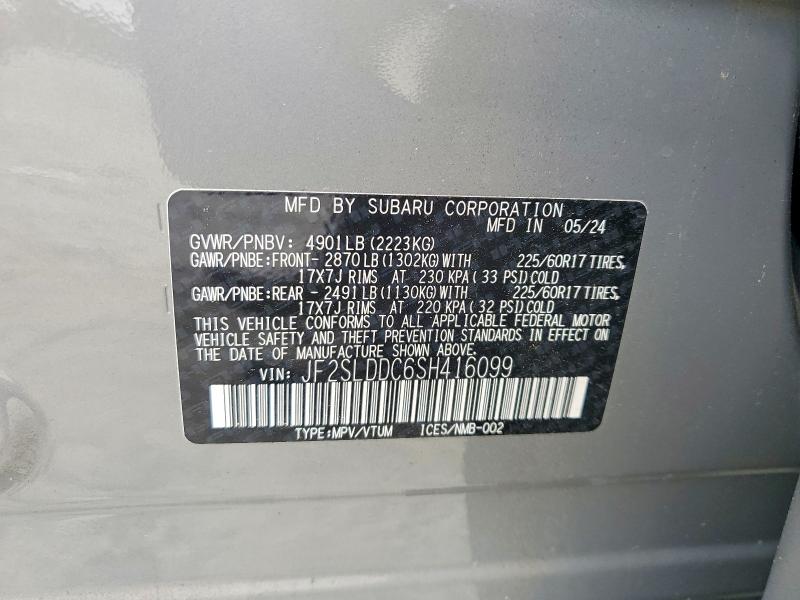 Aukcja sprzedaży 2025 Subaru Forester, vin: JF2SLDDC6SH416099, numer aukcji: 54405676