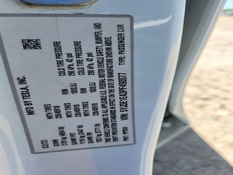 Aukcja sprzedaży 2023 Tesla Model 3, vin: 5YJ3E1EA3PF490077, numer aukcji: 53101096