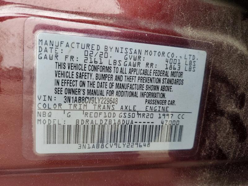 Продажа на аукционе авто 2020 Nissan Sentra, vin: 3N1AB8CV9LY229648, номер лота: 53200916