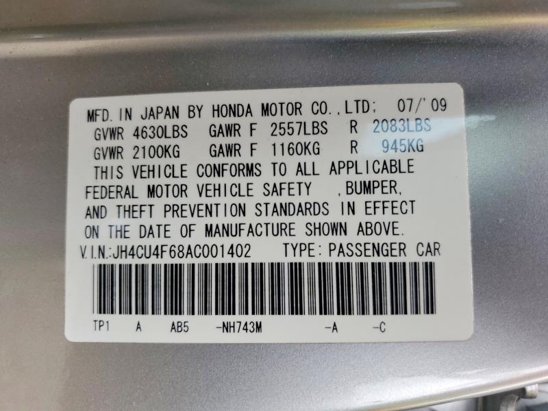 Aukcja sprzedaży 2010 Acura Tsx, vin: JH4CU4F68AC001402, numer aukcji: 51956926
