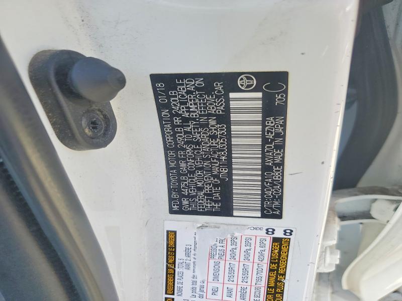 Aukcja sprzedaży 2018 Toyota Camry, vin: JTNB11HK8J3057303, numer aukcji: 53254636
